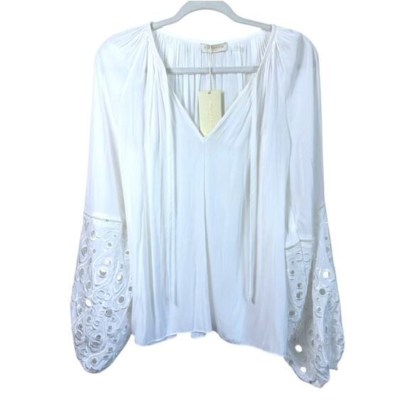 Ramy Brook Eyelet Balloon Sleeve Blouse - Picture 5 of 16